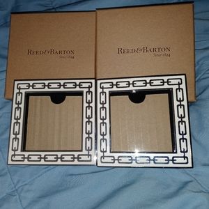 Set of 2 Reed & Barton 3×3 Silver Link Picture Frames